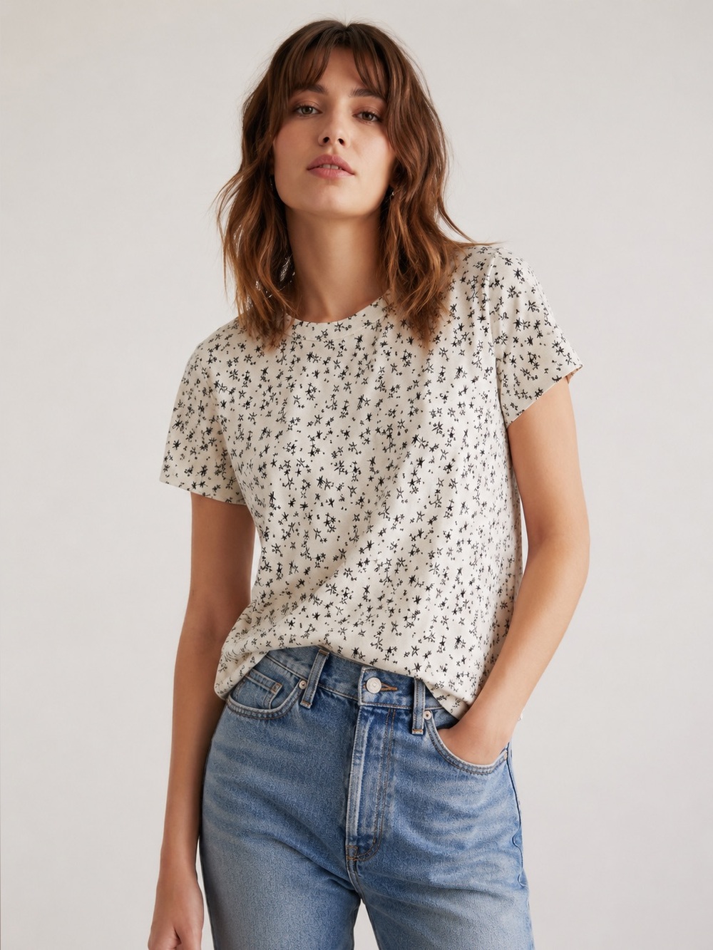 rag & bone All Over Stars T-Shirt Size Medium